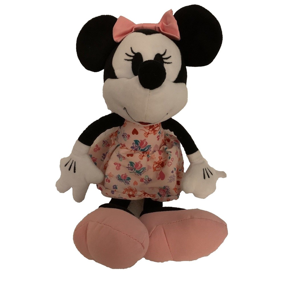 Hallmark Minnie Mouse LOVESTRUCK Plush Doll Cupids Valentines Pink Dress Bow 13"